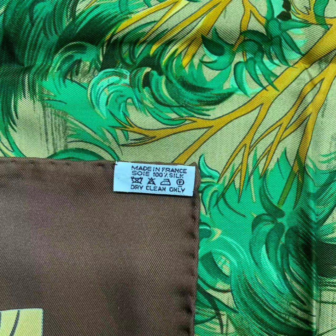 Hermes Carre 90 Scarf Silk Kuggor Tree Brown — view 8