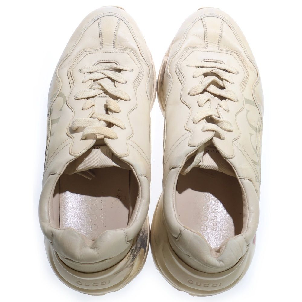 Gucci Rhyton Vintage Girogo Low Cut Sneakers Ivory — view 4