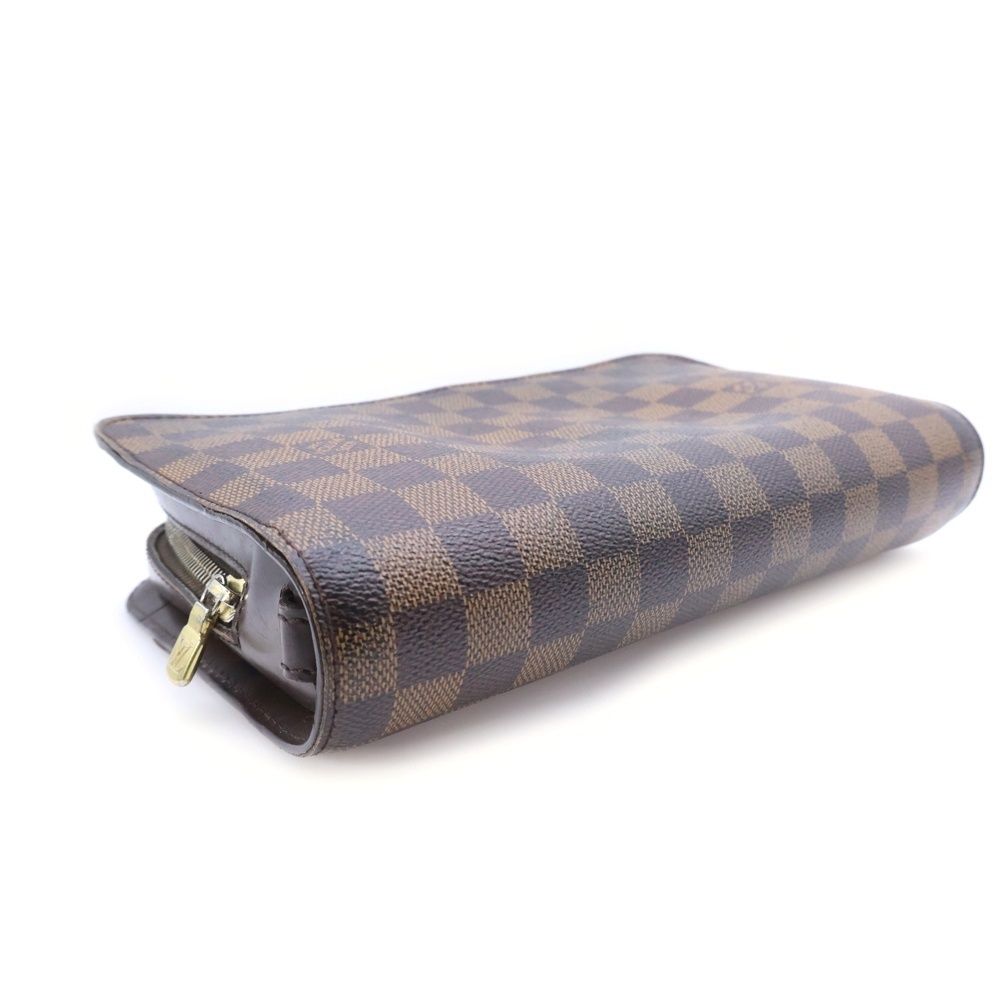 Louis Vuitton Damier Saint Second Case Pouch Brown Leather — view 5