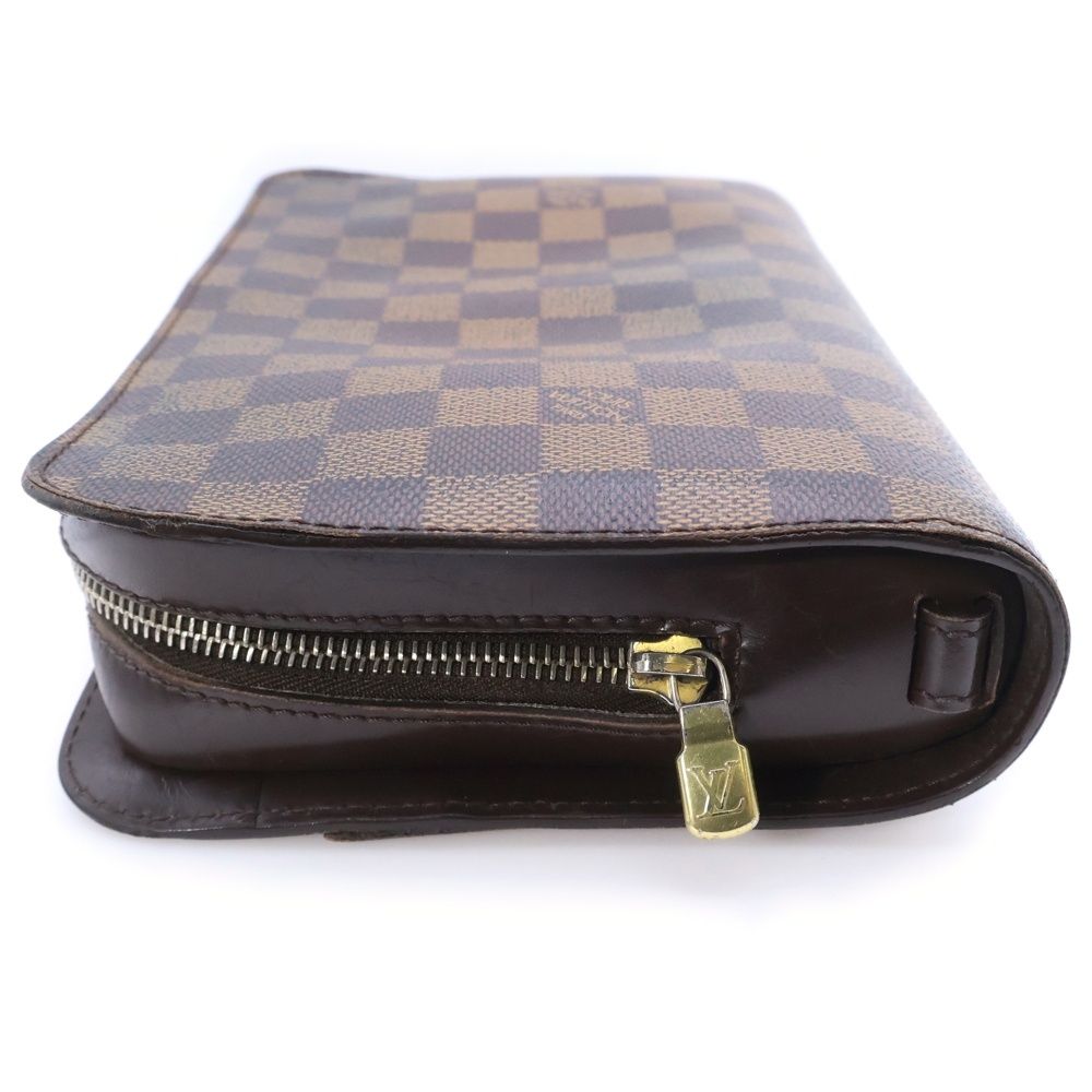 Louis Vuitton Damier Saint Second Case Pouch Brown Leather — view 3