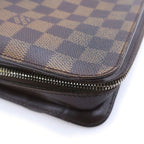 Louis Vuitton Damier Saint Second Case Pouch Brown Leather — view 4