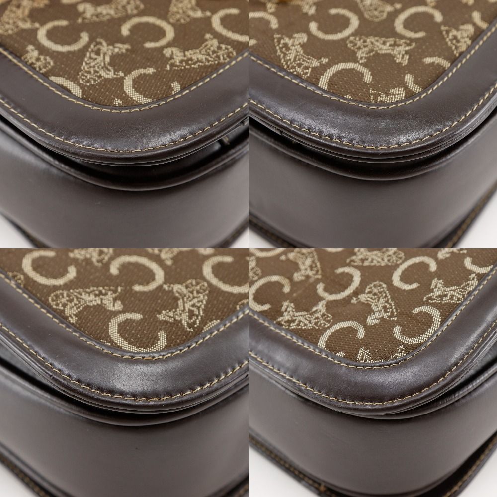 Celine Vintage Canvas Calf Brown Handbag — view 4