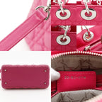 Dior Christian Cannage 2-Way Shoulder Leather Fuchsia — view 9