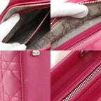 Dior Christian Cannage 2-Way Shoulder Leather Fuchsia — view 7