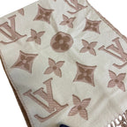 Louis Vuitton Fringe LV Essential Shine Muffler Pink Scarf — view 7