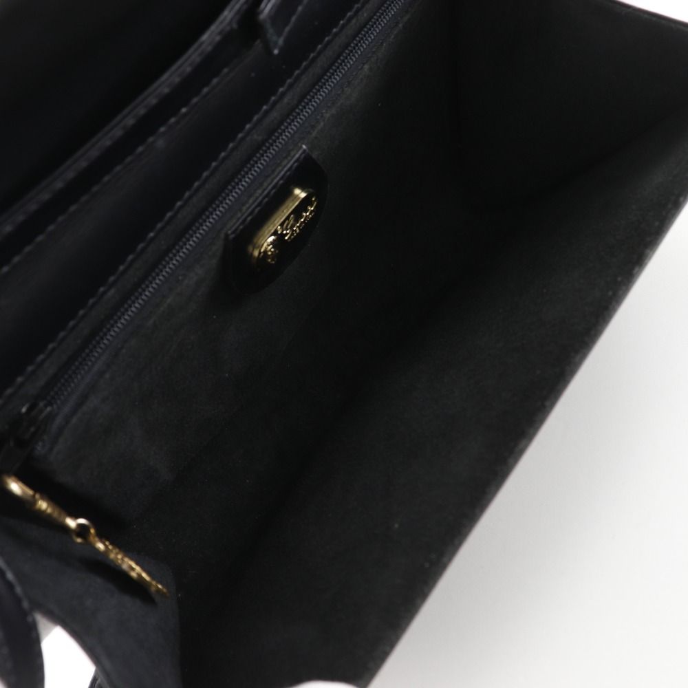 Gucci Vintage 2-Way Clutch Calf Black Shoulder Bag — view 5