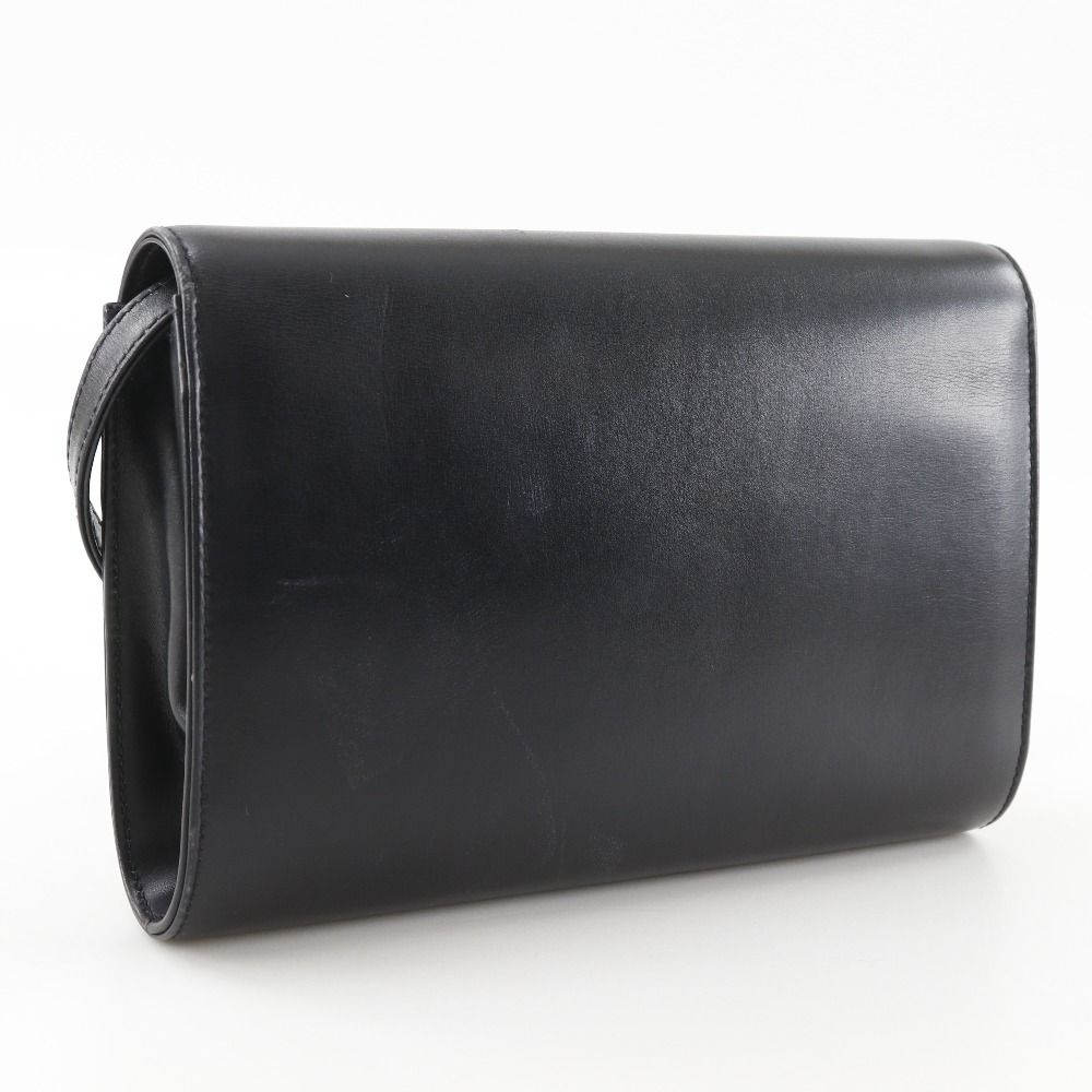 Gucci Vintage 2-Way Clutch Calf Black Shoulder Bag — view 3