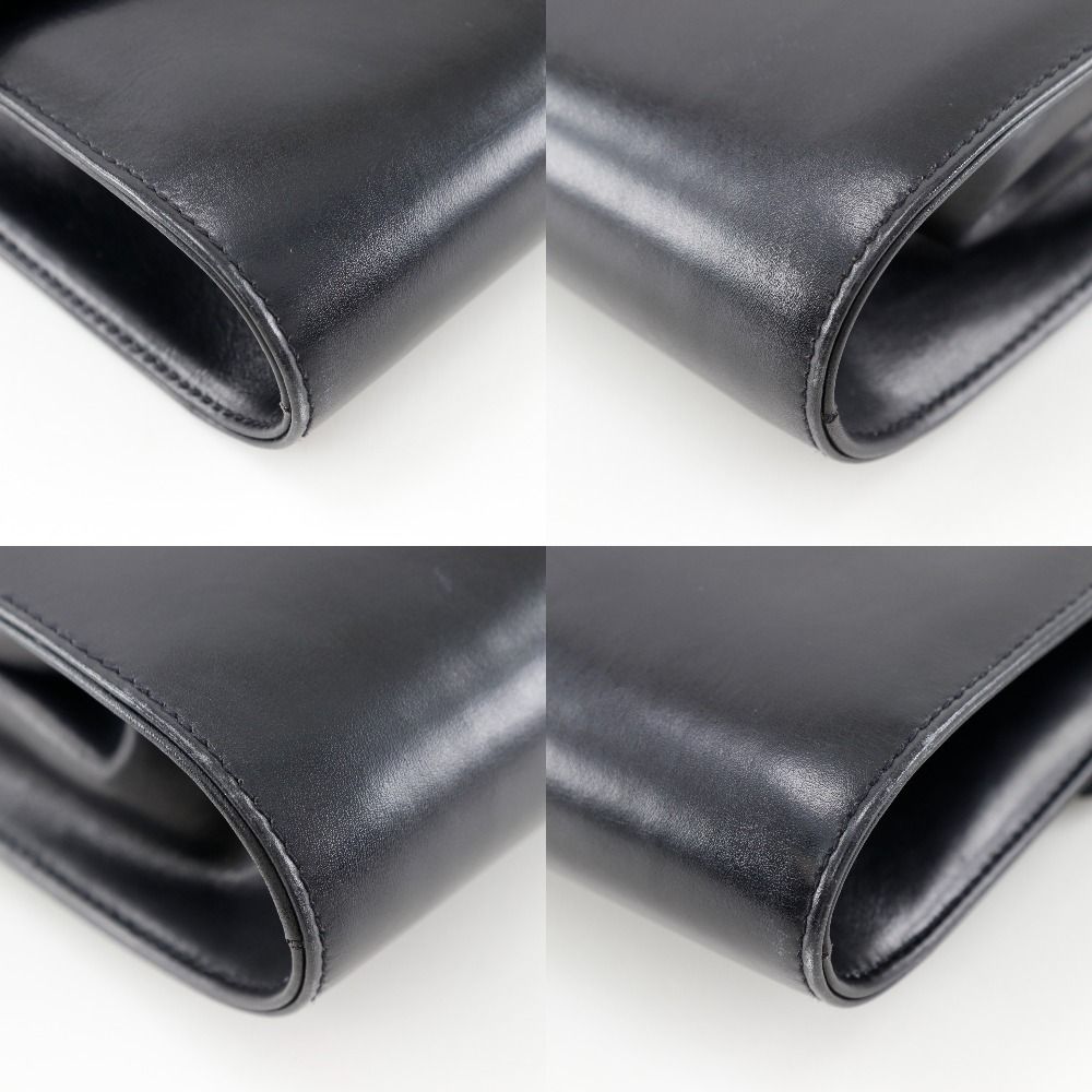 Gucci Vintage 2-Way Clutch Calf Black Shoulder Bag — view 4