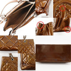 Chanel Grand Shopping Tote GST Quilted Chain Enamel Bronze — view 7