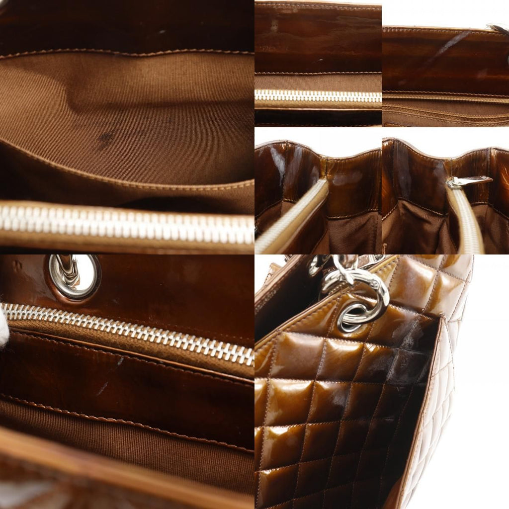 Chanel Grand Shopping Tote GST Quilted Chain Enamel Bronze — view 8