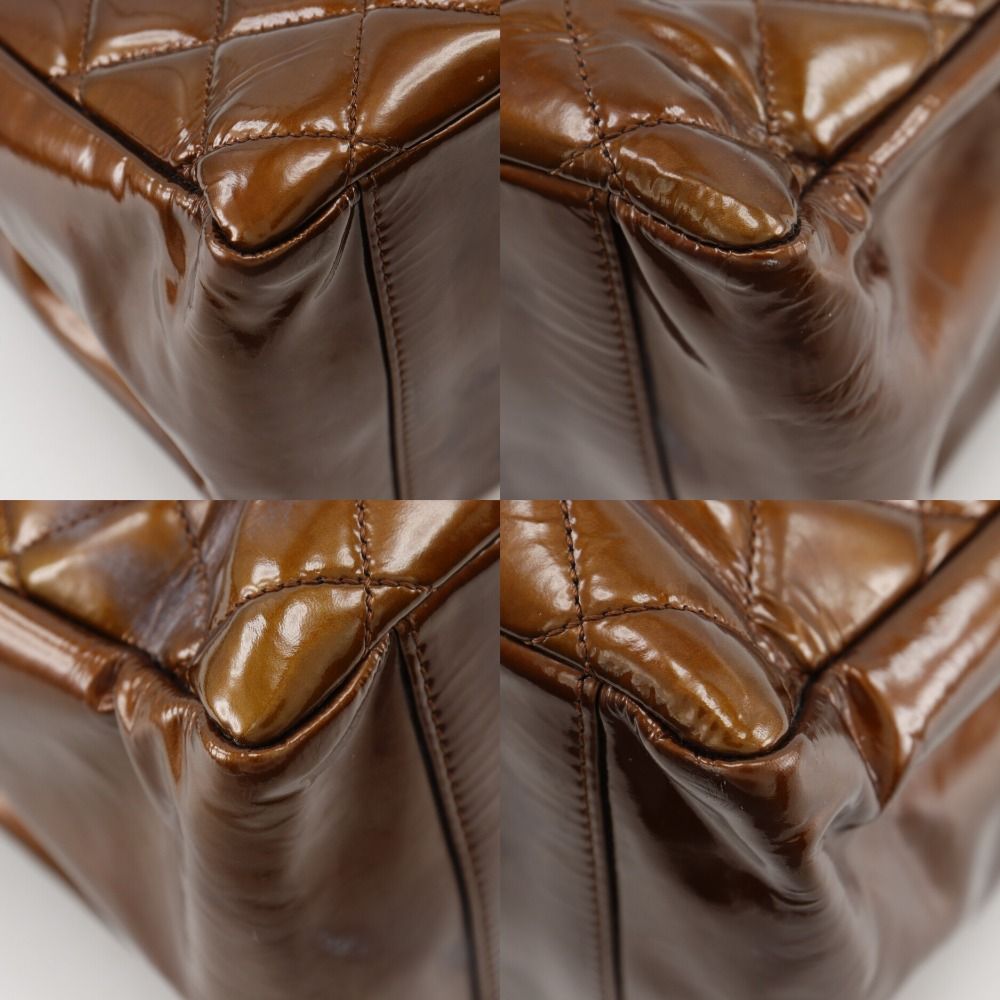 Chanel Grand Shopping Tote GST Quilted Chain Enamel Bronze — view 4