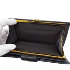 Chanel Wallet Long Bicolor Caviar Leather Black Gold — view 9