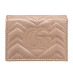 Gucci Wallet Bifold Leather Pink Beige Petit Marmont — view 2