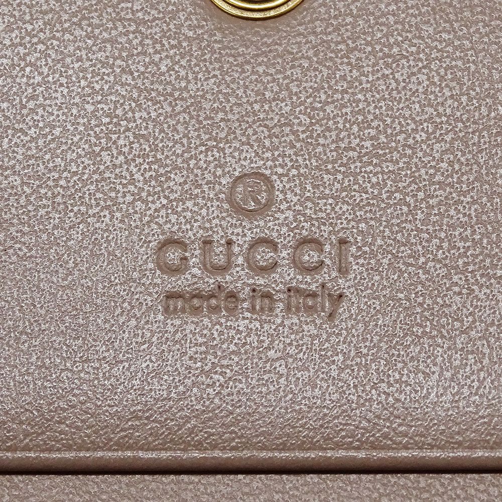Gucci Wallet Bifold Leather Pink Beige Petit Marmont — view 8