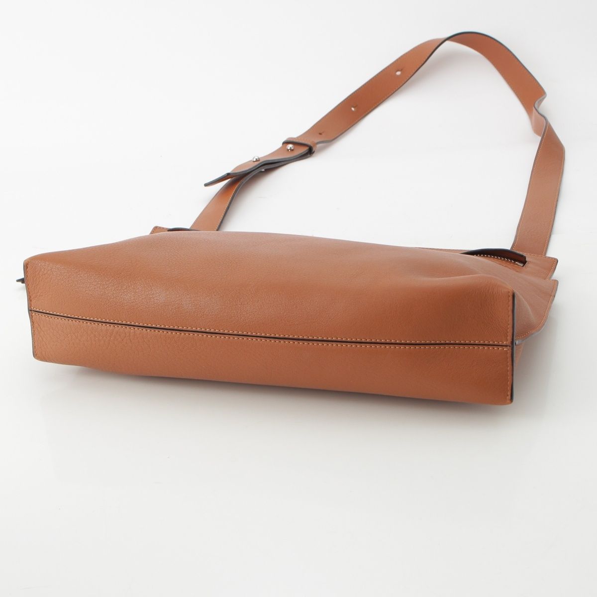 Loewe Leather T Shoulder Anagram Messenger Bag Brown — view 5