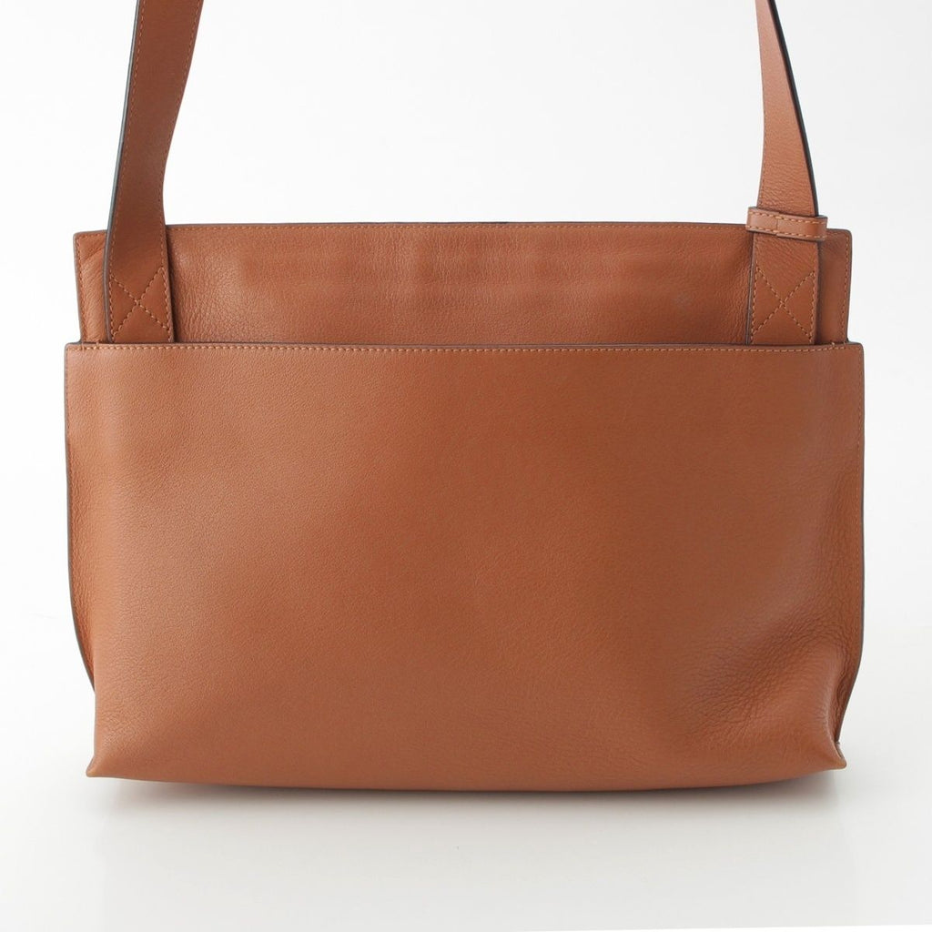 Loewe Leather T Shoulder Anagram Messenger Bag Brown — view 4