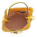 Gucci Leather GG Supreme Flora Shoulder Drawstring Handbag Yellow — view 7