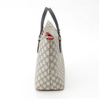 Gucci GG Supreme 2-Way Handbag Navy Beige Red — view 3