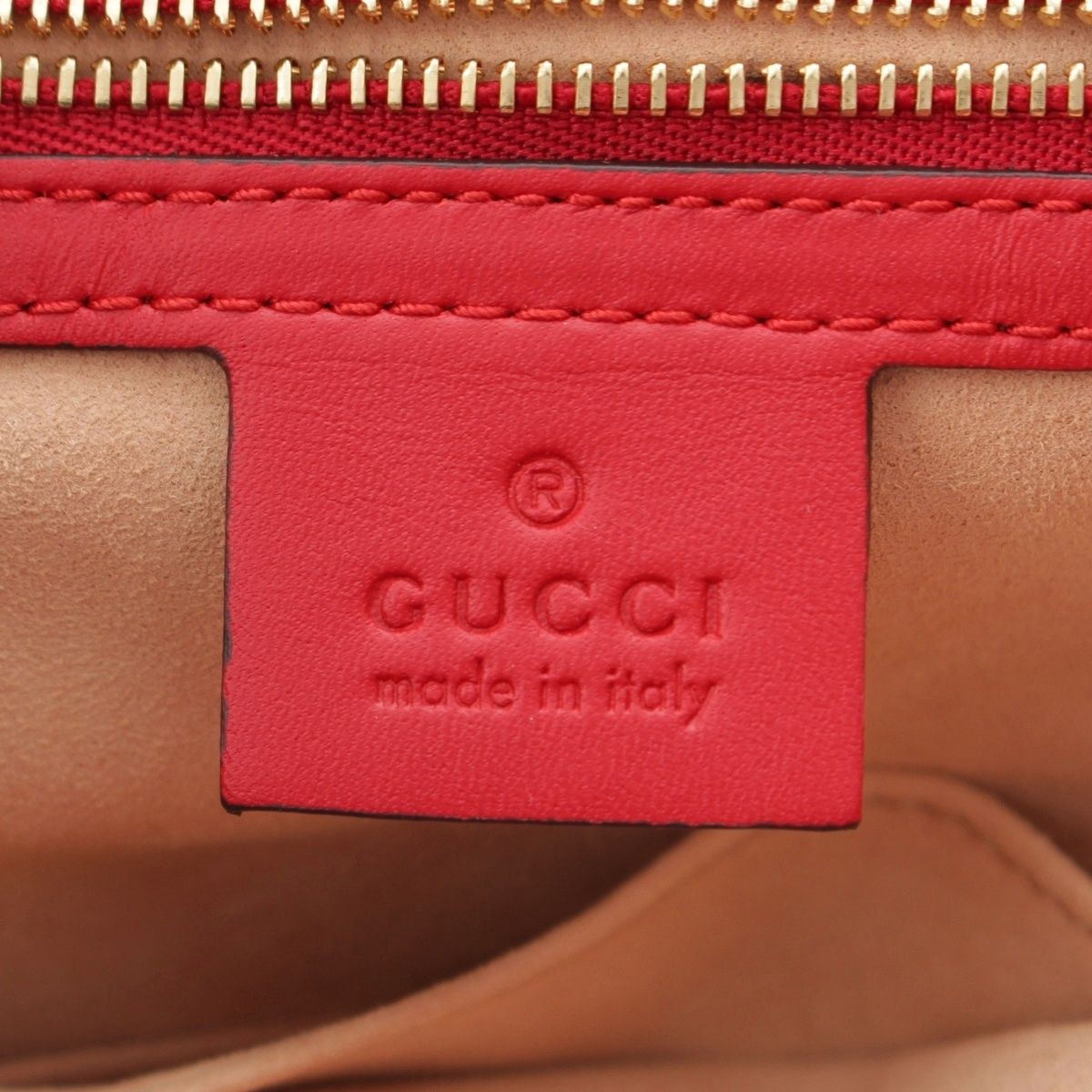 Gucci GG Supreme 2-Way Handbag Navy Beige Red — view 7