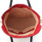 Gucci GG Supreme 2-Way Handbag Navy Beige Red — view 6
