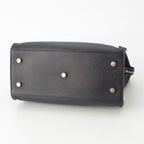 Saint Laurent Baby Cabas Leather 2-Way YSL Logo Handbag Black — view 5