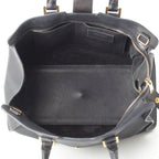 Saint Laurent Baby Cabas Leather 2-Way YSL Logo Handbag Black — view 6