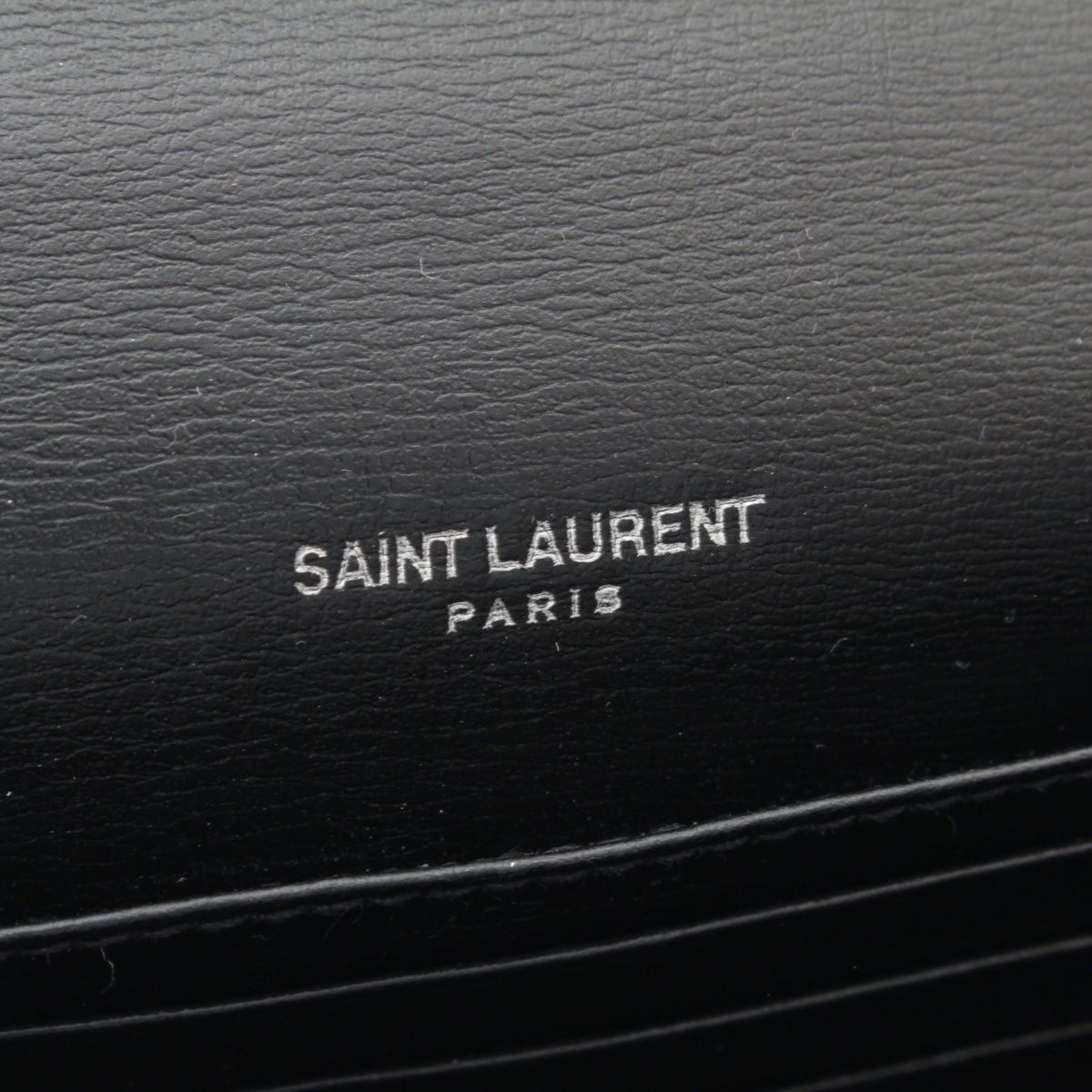 Saint Laurent Leather Sunset YSL Logo Chain Shoulder Bag Black Silver — view 8