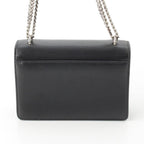 Saint Laurent Leather Sunset YSL Logo Chain Shoulder Bag Black Silver — view 4