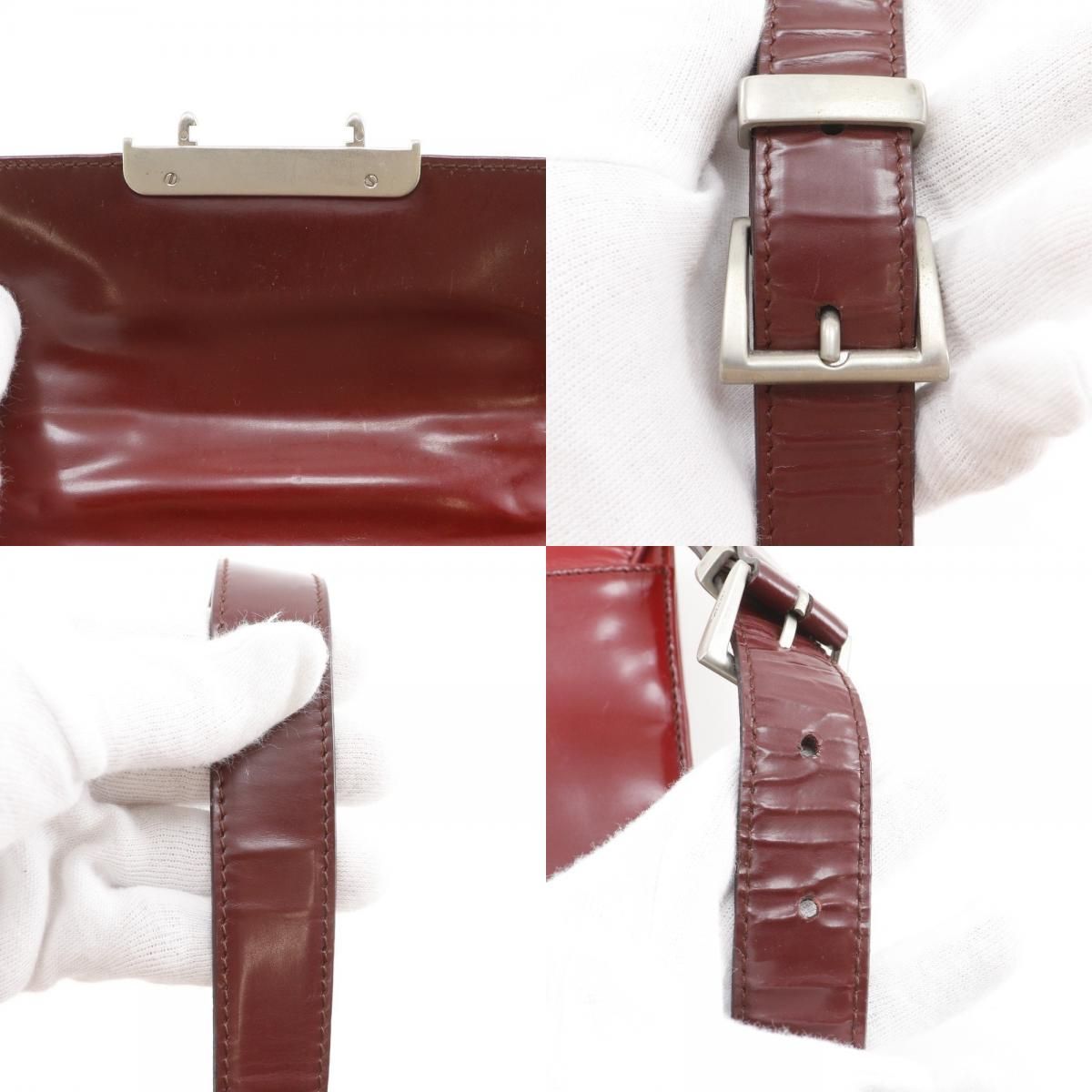 Prada Gradient Enamel Red Shoulder Bag — view 8