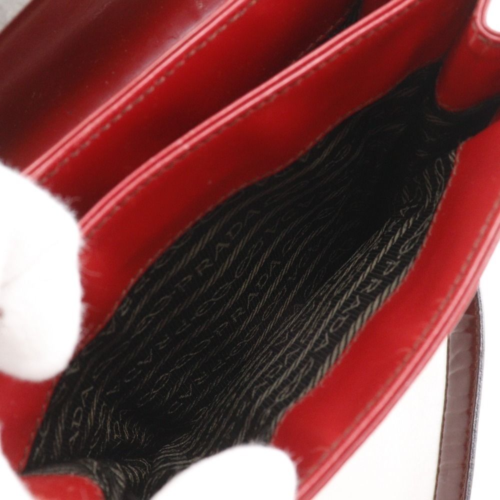 Prada Gradient Enamel Red Shoulder Bag — view 6