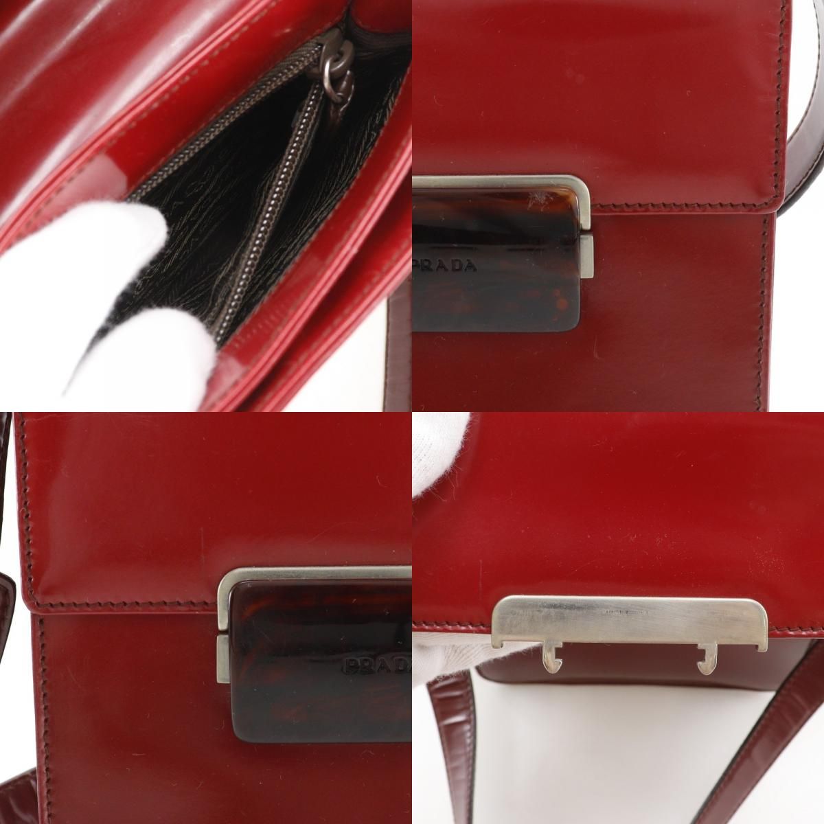 Prada Gradient Enamel Red Shoulder Bag — view 7
