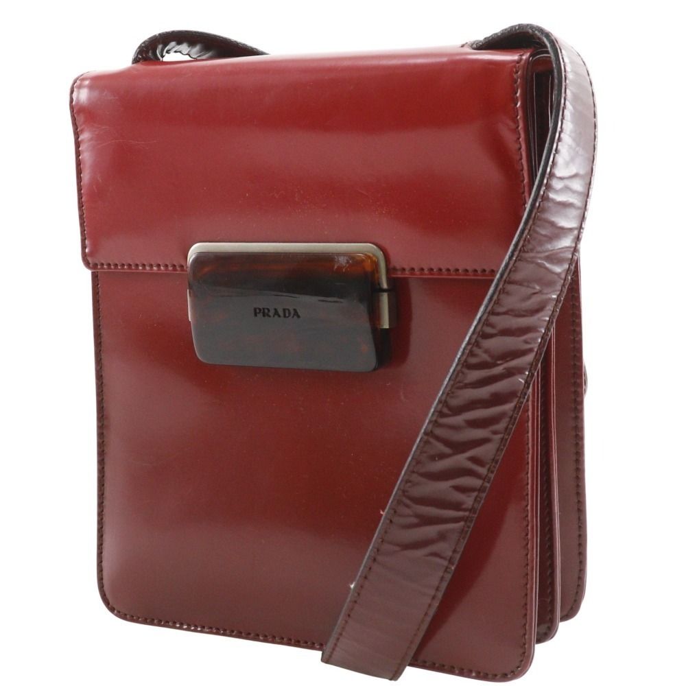 Prada Gradient Enamel Red Shoulder Bag — view 2