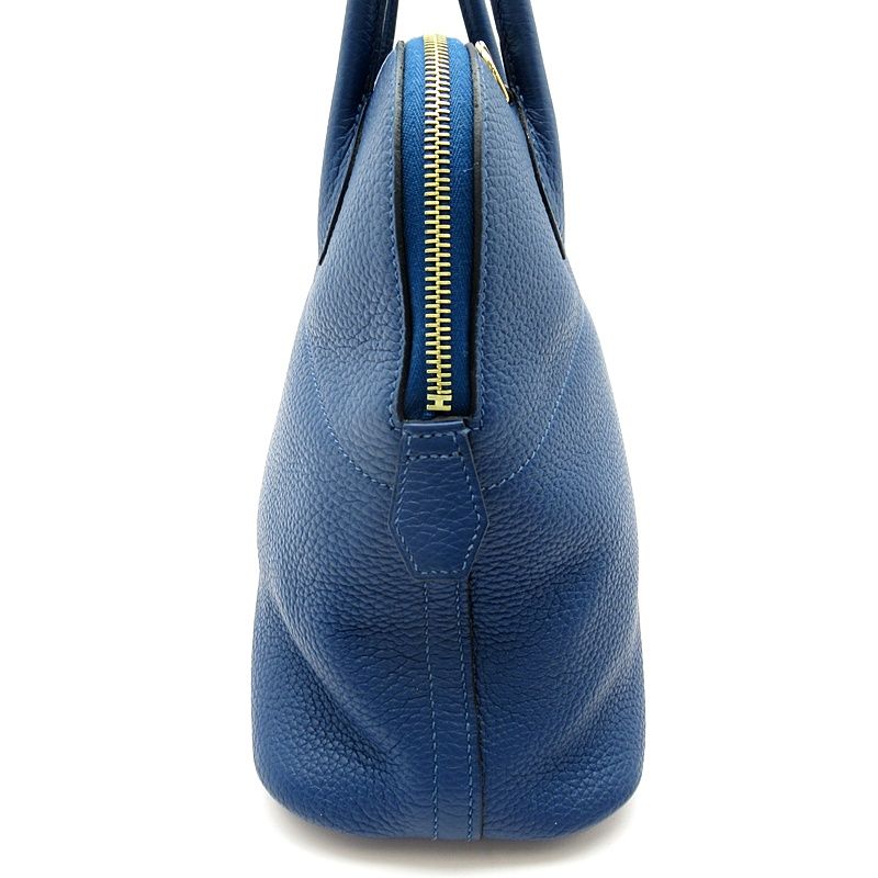Hermes Bolide 31 Taurillon Clemence Handbag Deep Blue — view 2