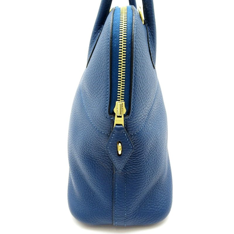 Hermes Bolide 31 Taurillon Clemence Handbag Deep Blue — view 4