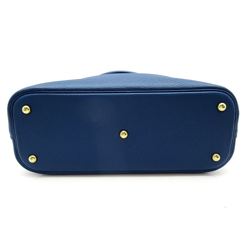 Hermes Bolide 31 Taurillon Clemence Handbag Deep Blue — view 5