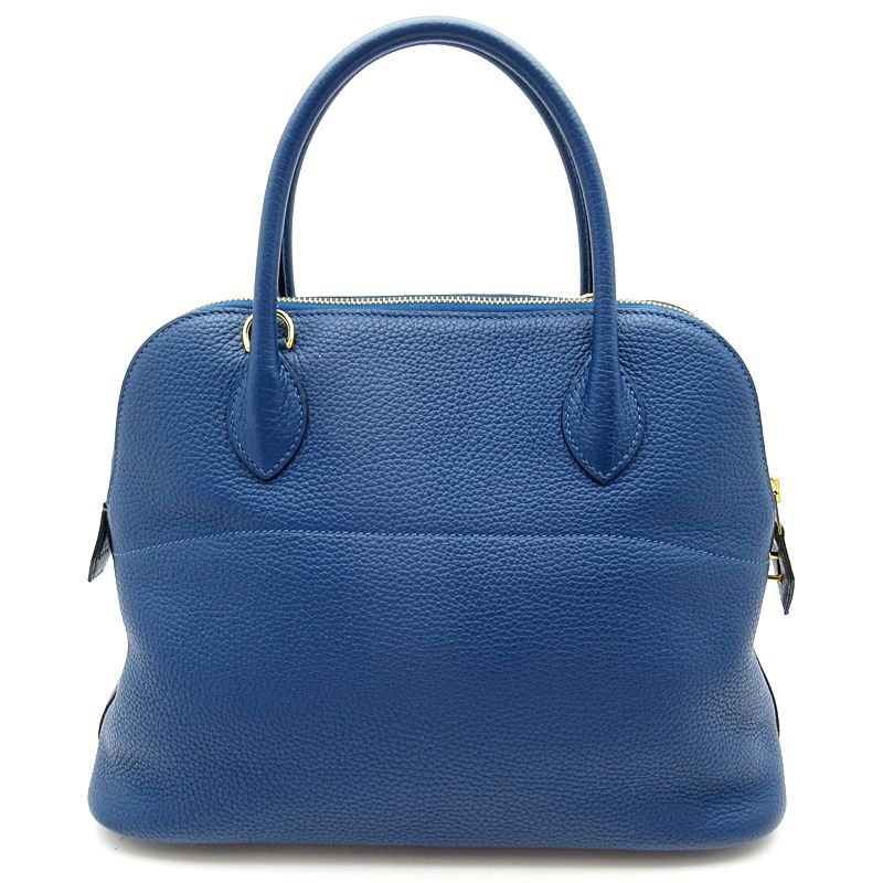 Hermes Bolide 31 Taurillon Clemence Handbag Deep Blue — view 3