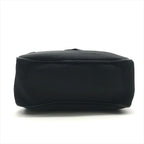Prada Nylon Leather Triangle Logo Pouch Black — view 4