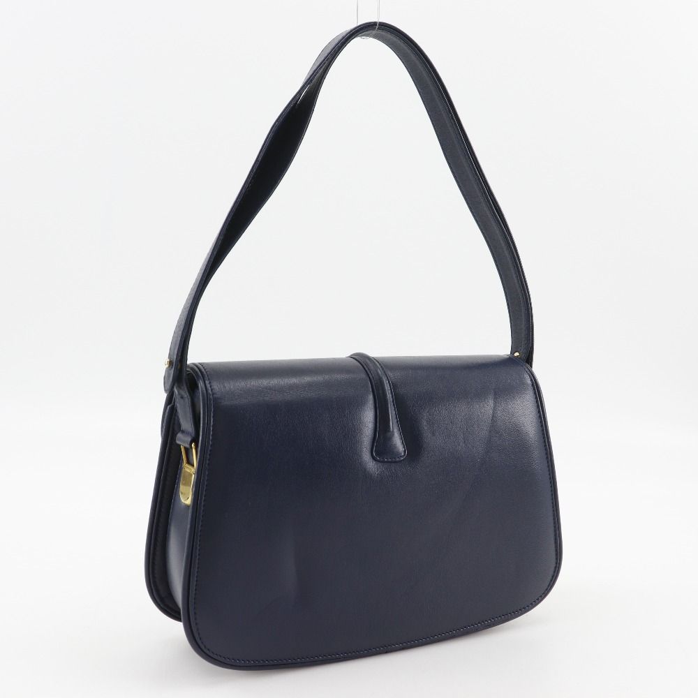 Gucci Vintage Calf Navy Blue Shoulder Bag — view 3