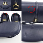 Gucci Vintage Calf Navy Blue Shoulder Bag — view 8