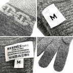 Hermes Heaven Gloves Chaine D'ancre M Cashmere Gray — view 3
