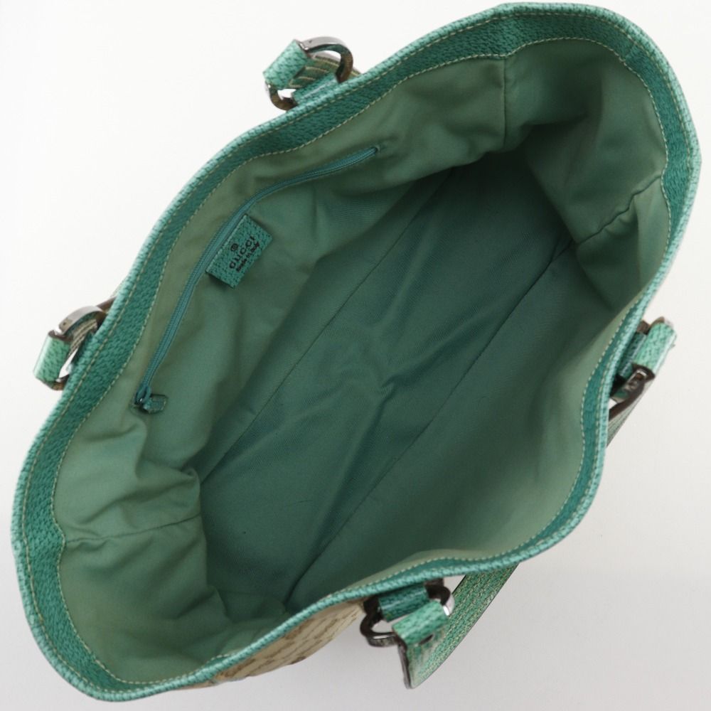 Gucci GG Canvas Beige Green Tote — view 7