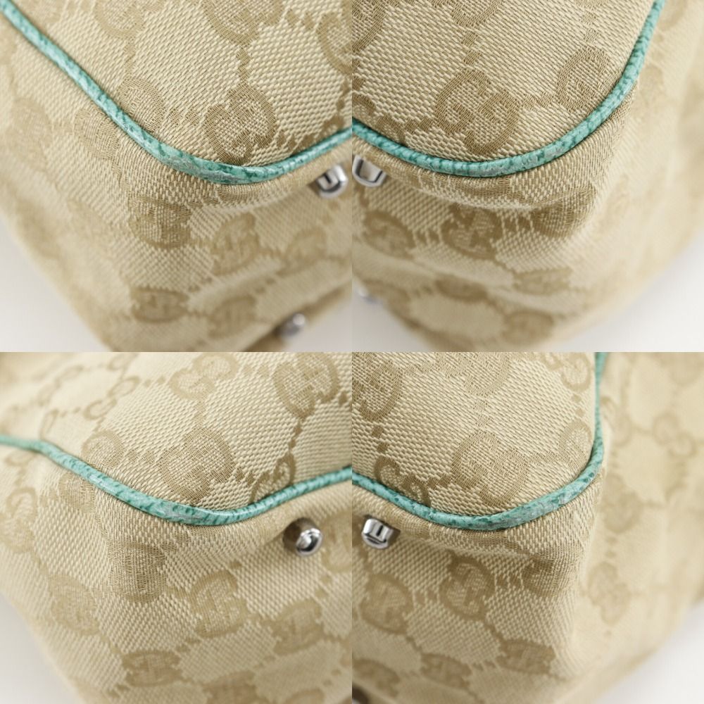 Gucci GG Canvas Beige Green Tote — view 4
