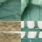 Gucci GG Canvas Beige Green Tote — view 8
