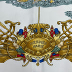Hermes Carre 90 Silk Scarf Voiles de Lumiere Sailing Ship of Light White — view 6