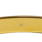 Louis Vuitton Bangle Monogram Metal Calf Nanogram Gold M — view 8