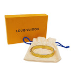 Louis Vuitton Bangle Monogram Metal Calf Nanogram Gold M — view 5