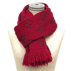Louis Vuitton Logomania Scarf Monogram Muffler Rouge Red — view 2