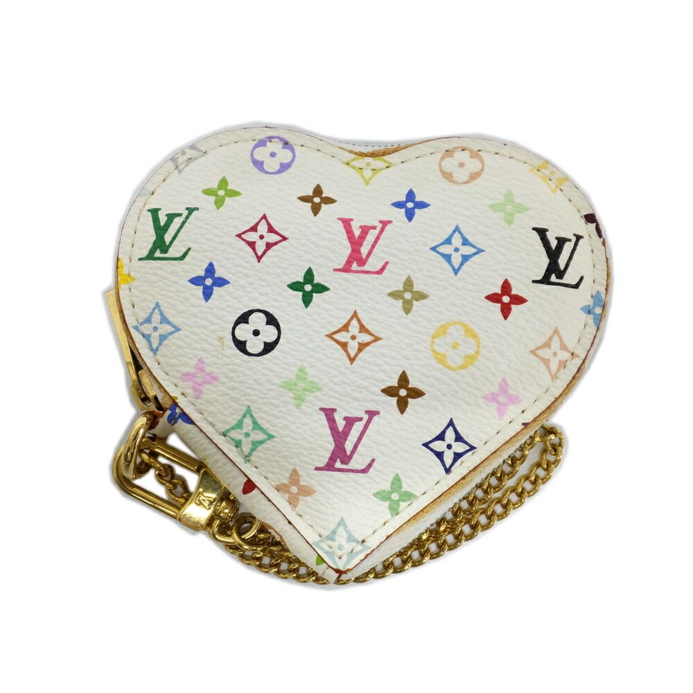 Louis Vuitton Heart Shape Coin Case Monogram Multicolor Bronze — view 2