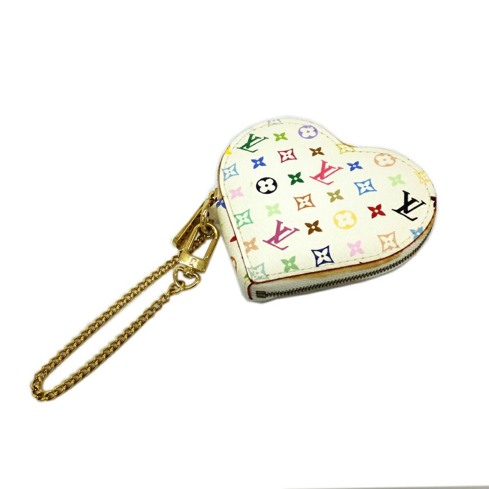Louis Vuitton Heart Shape Coin Case Monogram Multicolor Bronze — view 8