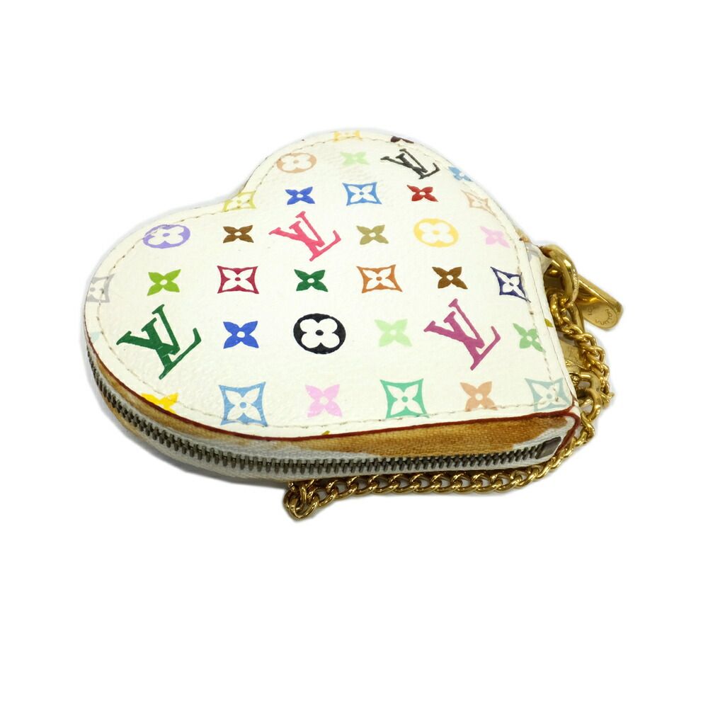 Louis Vuitton Heart Shape Coin Case Monogram Multicolor Bronze — view 9